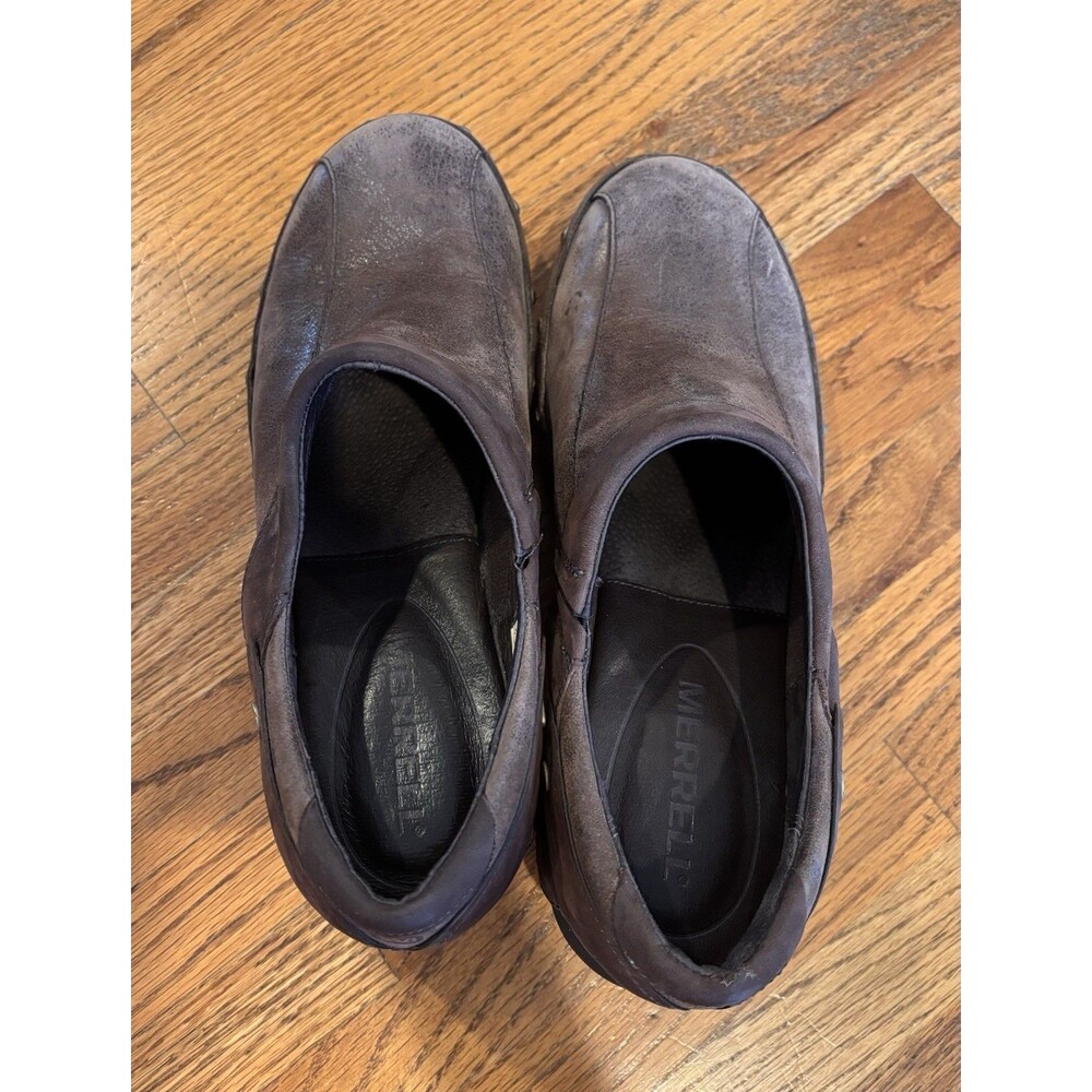 Women’s Merrell slip-on clogs in rich brown Low, supportive rubber heel 9.5 - Picture 5 of 7
